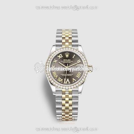 Rolex Datejust Watch 278383rbr-0018 31 mm Stainless steel Yellow gold Case Gray Dial