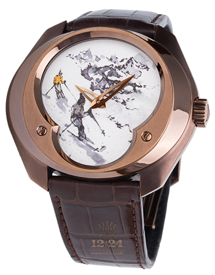 Franc Vila Neo Alta Watch 19N.BROWNSS.COURCHEVEL 49 mm Stainless steel DLC coating Case White Painted Dial