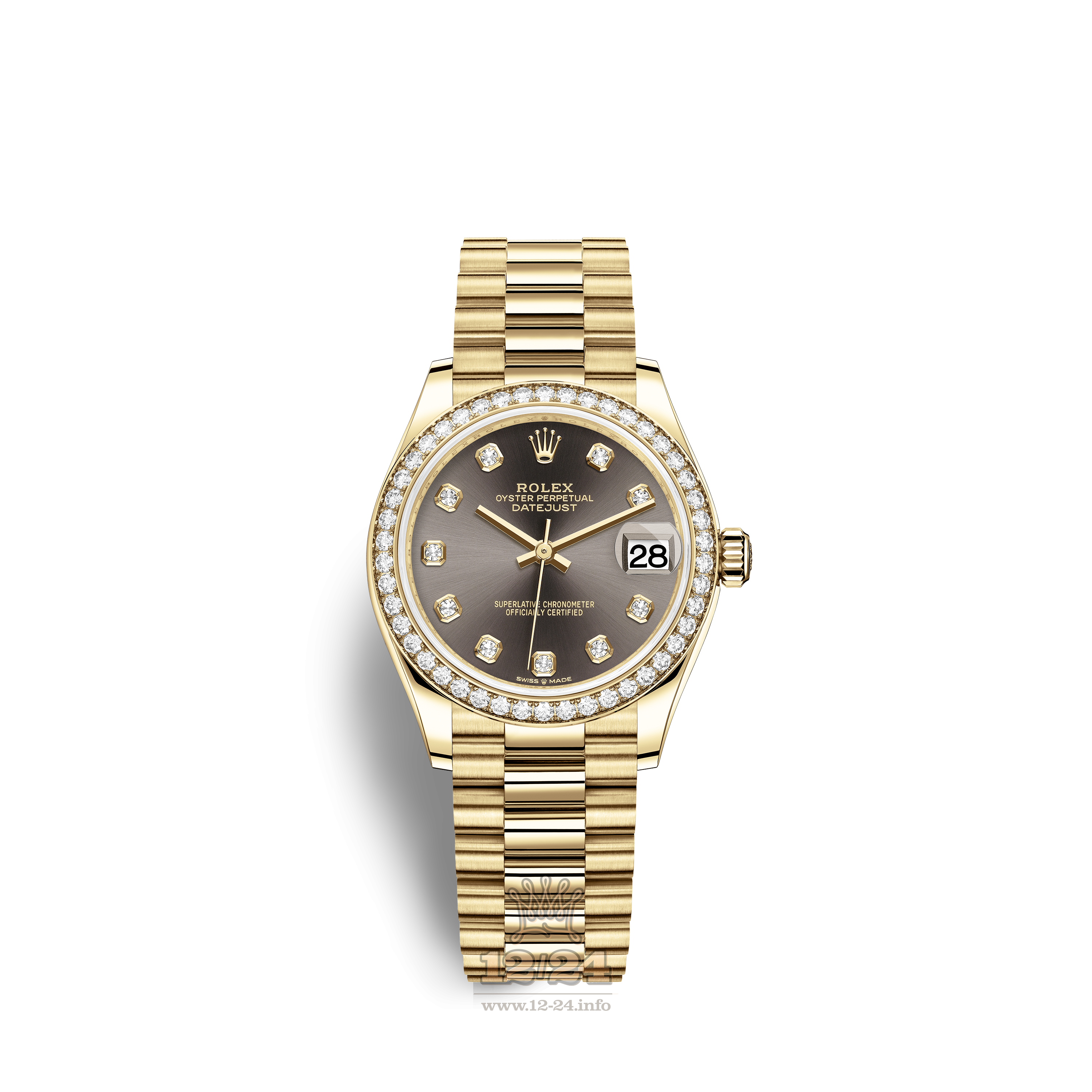 Rolex Datejust Watch 278288rbr-0030 31 mm Yellow gold Case Gray Dial