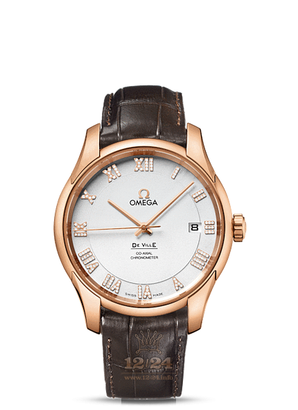 Omega De Ville Watch 431.53.41.21.52.001 41 mm Pink gold Case Silver Dial