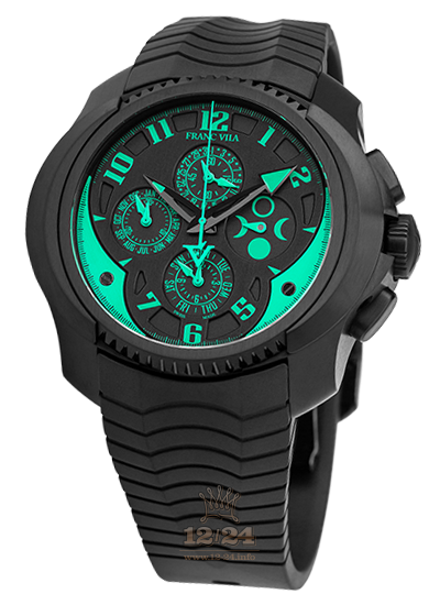Franc Vila Cobra Watch 7I.QS-GREEN.V02 Stainless steel DLC coating Case Black Green Dial
