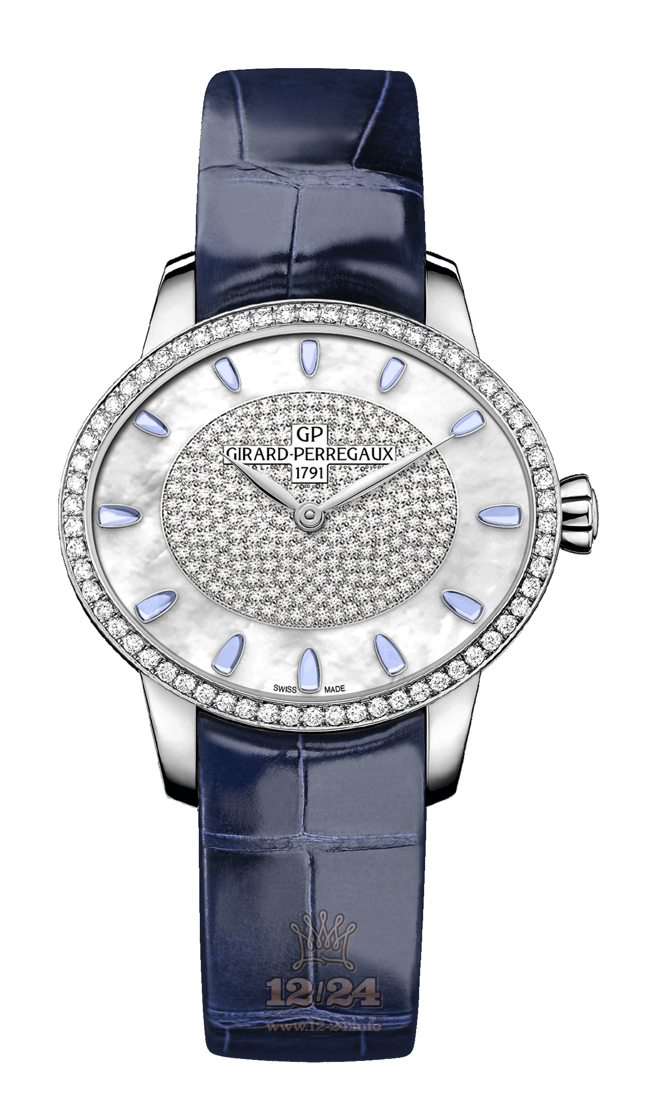 Girard Perregaux Cats Eye Watch 80489D53A1B5-CK4A 35 mm White gold Case White Dial
