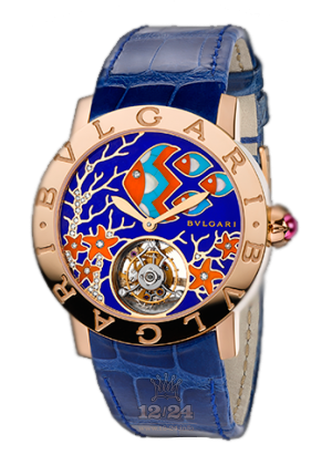 Bvlgari Bvlgari Bvlgari Watch 102135 BBLP37FDGLTB 37 mm Pink gold Case Dark blue Dial