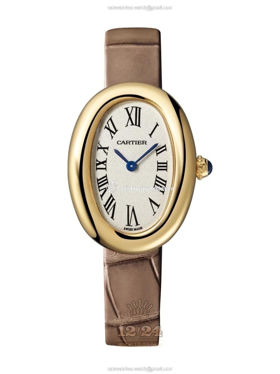 Cartier Baignoire Watch WGBA0007 32 mm Yellow gold Case Silver Dial