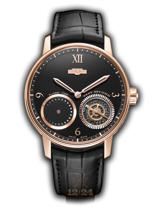 Dewitt Academia Watch AC.OUT.001 42 mm Pink gold Case Black Dial
