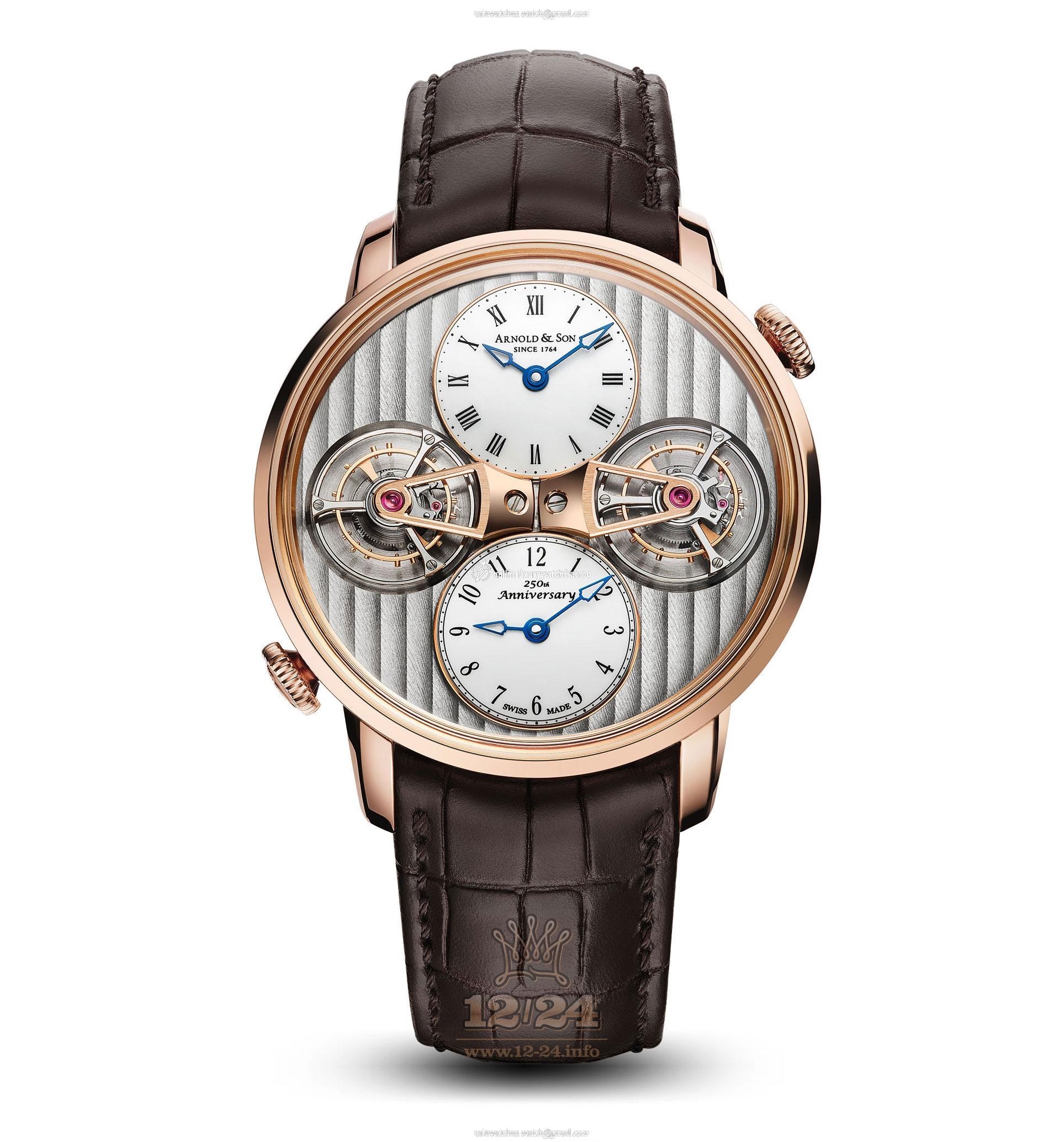 Arnold Son Instrument Collection Watch 1DTAR.L01A.C120A Red gold Case Silver Dial