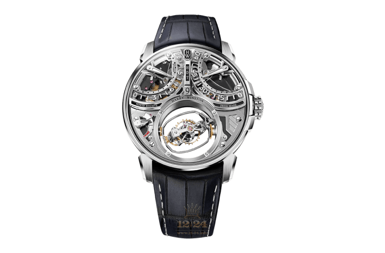 Harry Winston Histoire de Tourbillon Watch HCOMTT47WW001 47 mm White gold Case Silver Dial