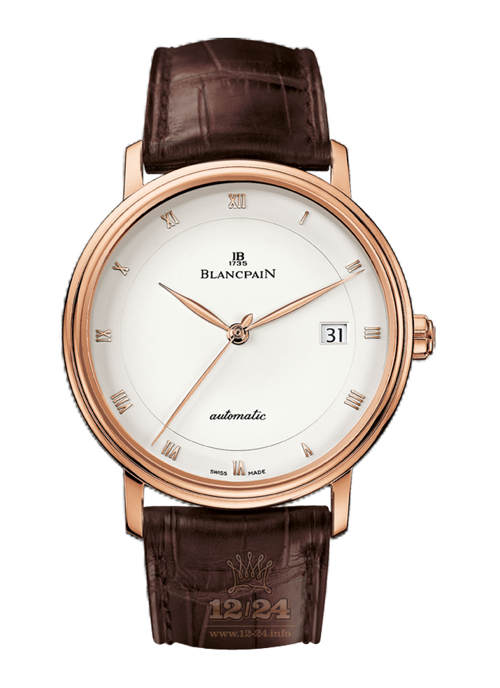 Blancpain Villeret Watch 6223-3642-55 38 mm Red gold Case White Dial