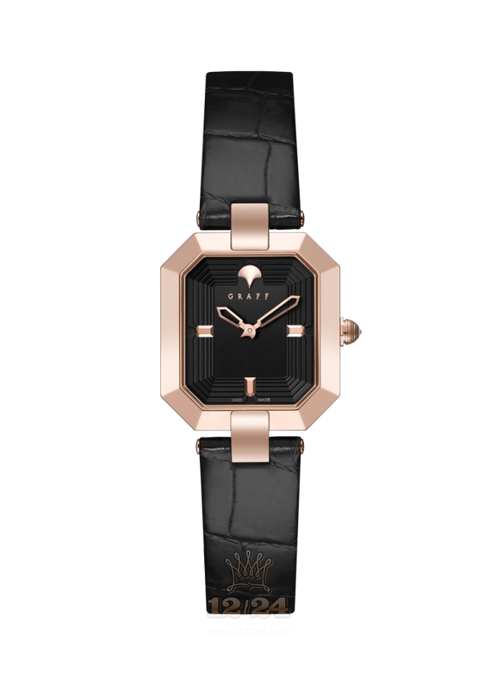 Graff Graff Vendome Watch VDL30PGB 30 mm Pink gold Case Black Dial