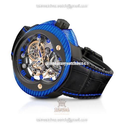 Franc Vila Cobra Watch 18E.BTi-BSS-DRG.003 42 mm Platinum Case Black Dial