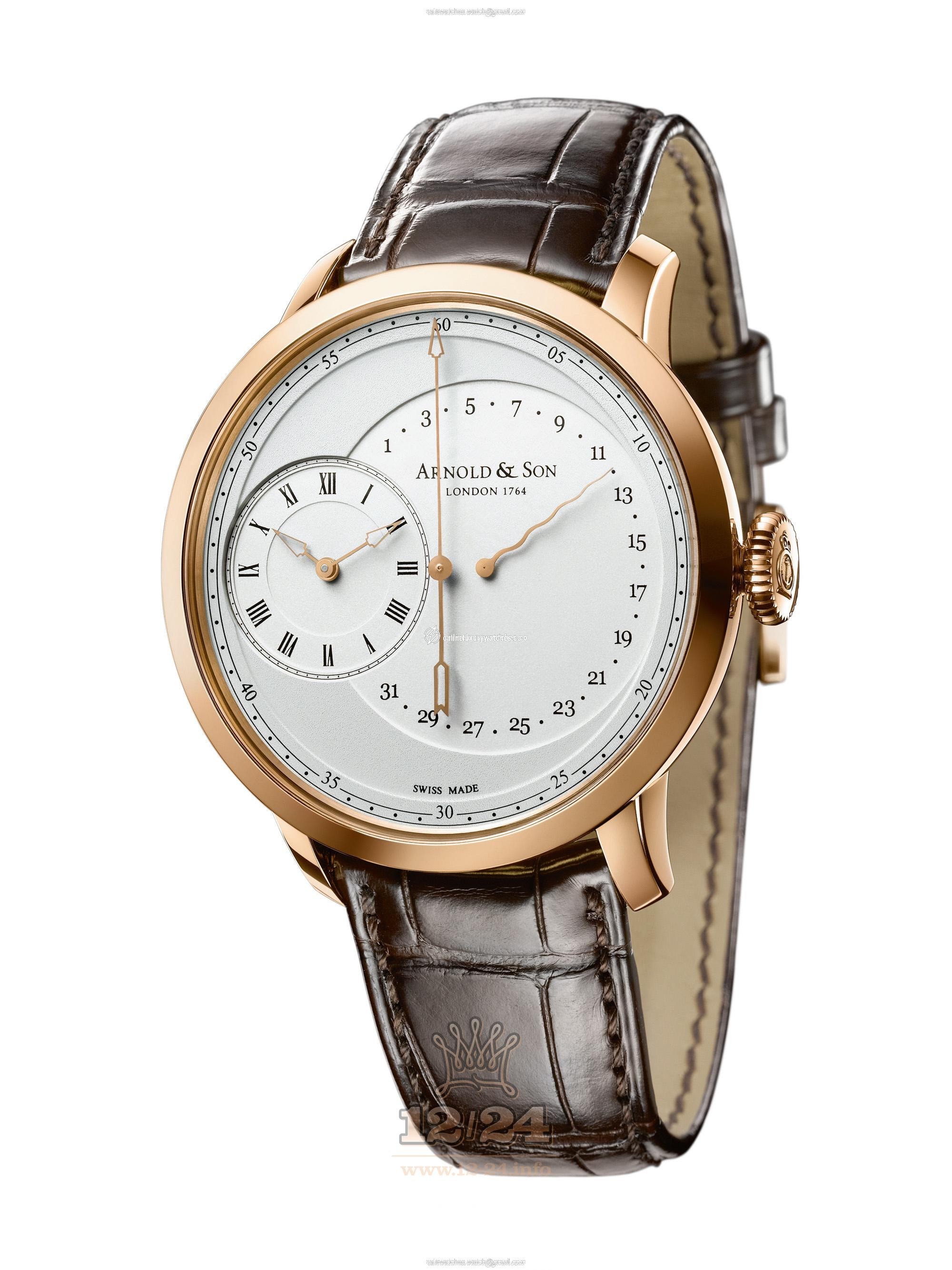 Arnold Son Instrument Collection Watch 1ARAP.W01A.C120P 44 mm Pink gold Case White Silver Dial