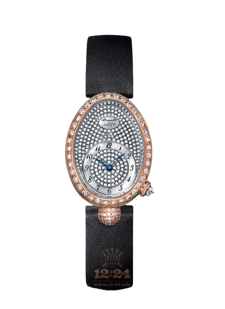 Breguet Reine de Naples Watch 8928BR/8D/844 DD0D 33 mm Pink gold Case Silver Dial