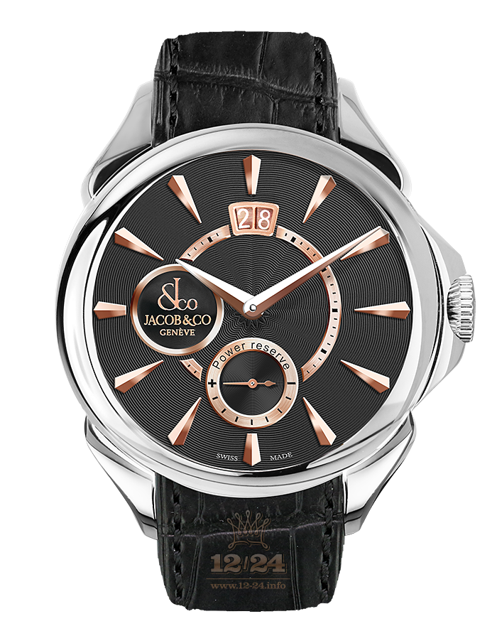 Jacob & Co Gents Collection Watch PC400.10.NS.NK.A 42 mm Stainless steel Case Black Dial