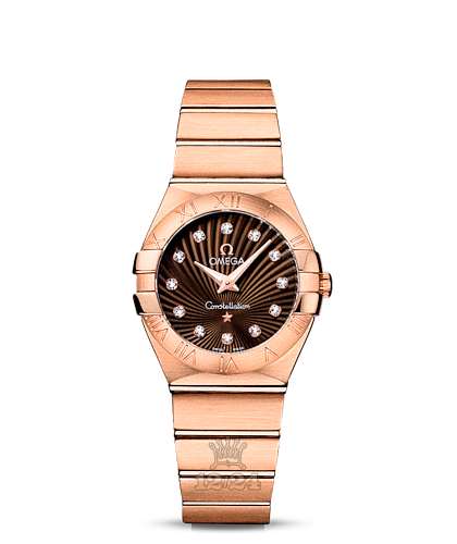 Omega Constellation Watch 123.50.27.60.63.001 27 mm Pink gold Case Brown (chocolate) Dial