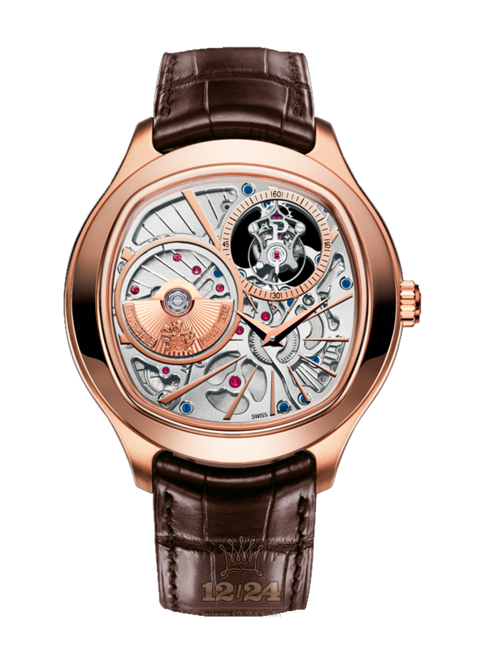 Piaget Black Tie Watch G0A38042 47 mm Pink gold Case Golden Dial
