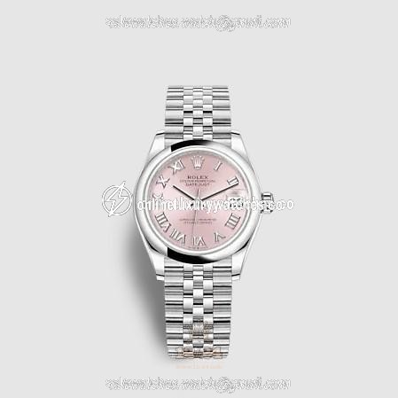 Rolex Datejust Watch 278240-0014 31 mm Stainless steel White gold Case Pink Dial