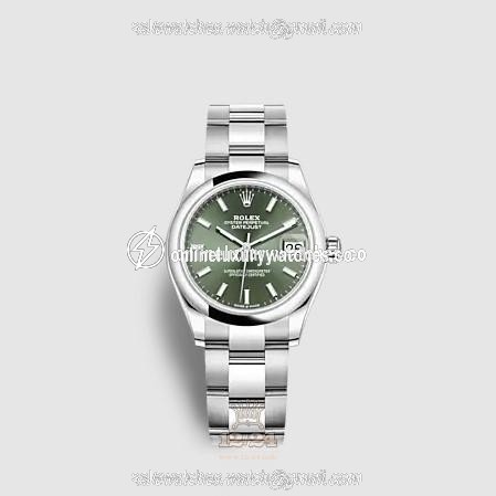 Rolex Datejust Watch 278240-0011 31 mm Stainless steel White gold Case Green Dial