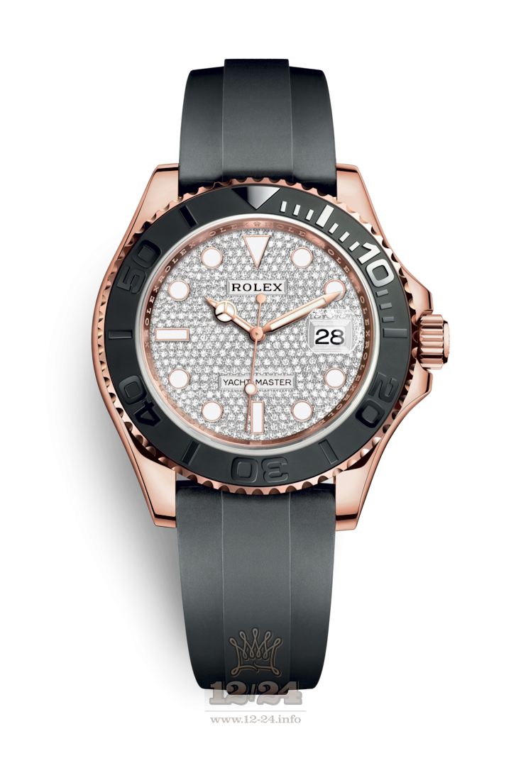 Rolex Yacht-Master Watch 116655-0005 40 mm Pink gold Ceramics Case Silver Dial