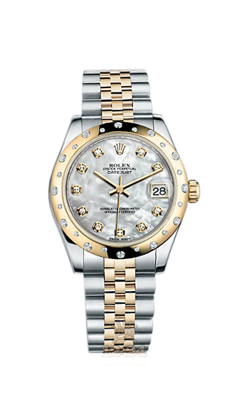 Rolex Lady-Datejust Watch 178343-0017 31 mm Steel / Yellow gold Case White Dial