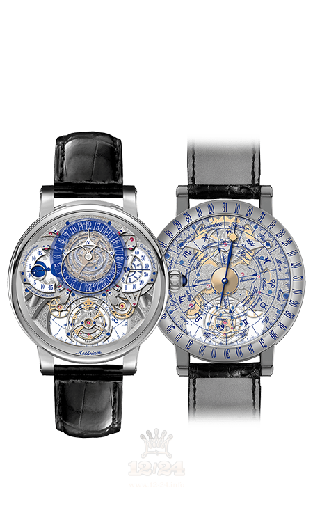 Bovet Dimier Watch R20N002 46 mm White gold Case White Dark blue Dial