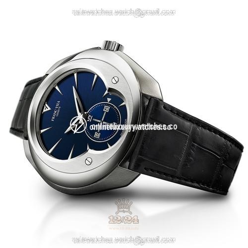 Franc Vila Neo Alta Watch 19N.SS.004 49 mm Stainless steel Case Dark blue Dial