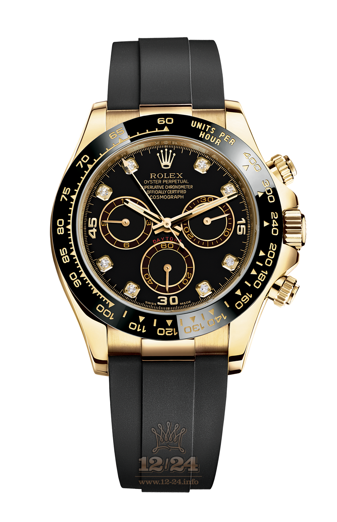 Rolex Cosmograph Daytona Watch 116518ln-0038 40 mm Yellow gold Case Black Dial