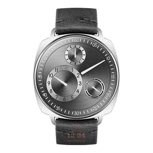 Ressence Type 1 Watch TYPE 1 RS Ruthenium Silver 41 mm Stainless steel Case Black Silver Dial