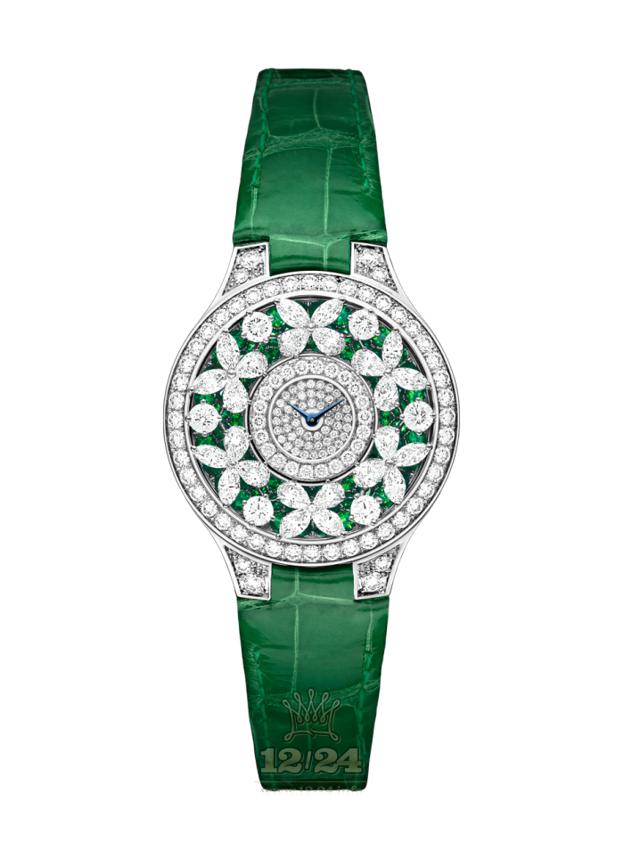 Graff Butterfly Watch BF32WGDE White gold Case Silver Green Dial