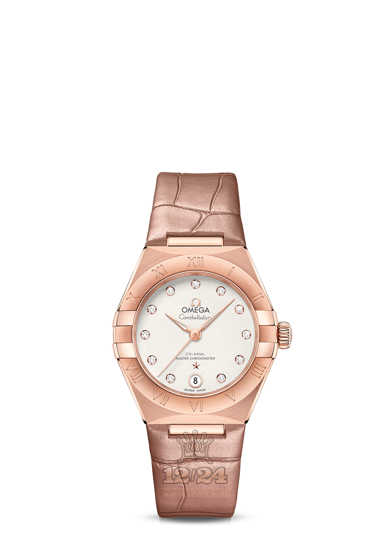 Omega Constellation Watch 131.53.29.20.52.002 29 mm Pink gold Case Silver Dial