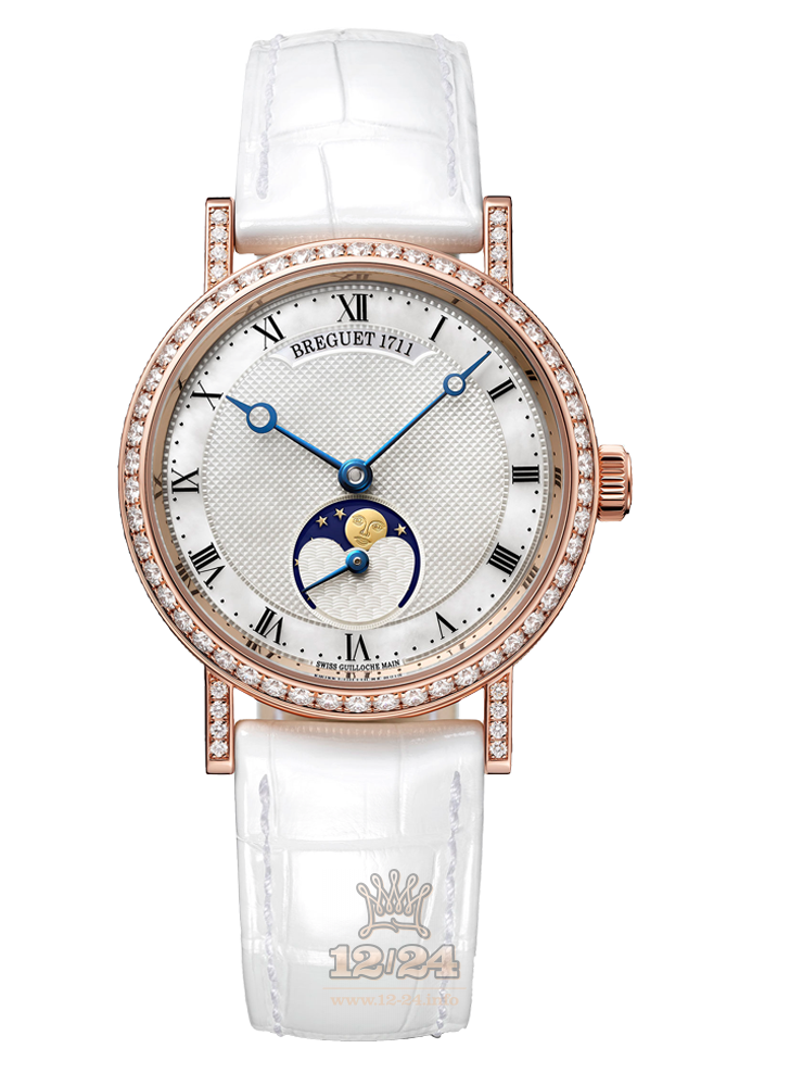 Breguet Classique Watch 9088BR/52/964/DD0D 30 mm Pink gold Case Silver Dial