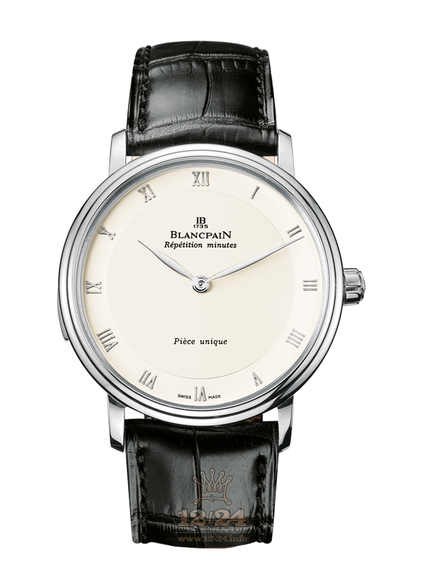 Blancpain Villeret Watch 6033-1542-55 38 mm White gold Case White Dial