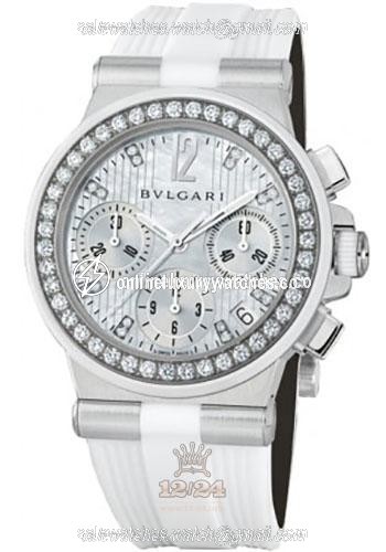 Bvlgari Diagono Watch 101755 DG35WSDWVDCH/8 35 mm Stainless steel Case Blue Dial