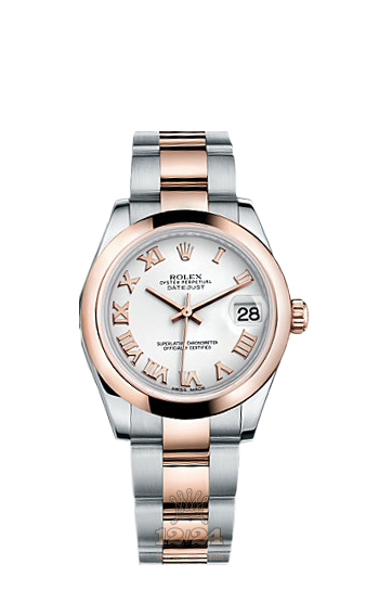 Rolex Datejust Watch 178241-0068 31 mm Steel / Pink gold Case White Dial
