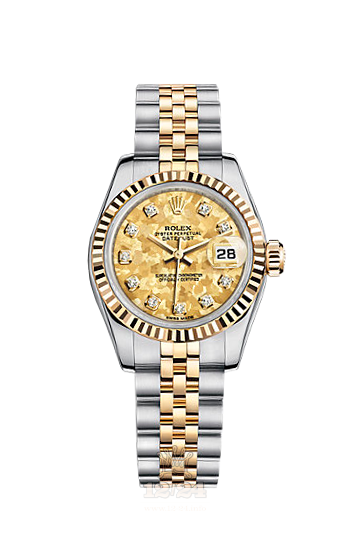 Rolex Lady-Datejust Watch 179173-0191 26 mm Steel / Yellow gold Case Golden Dial