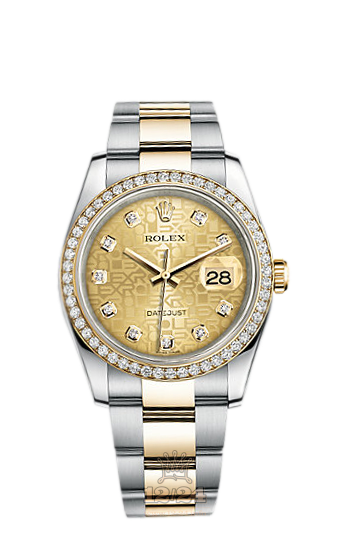 Rolex Datejust Watch 116243-0029 36 mm Steel / Yellow gold Case Golden Dial