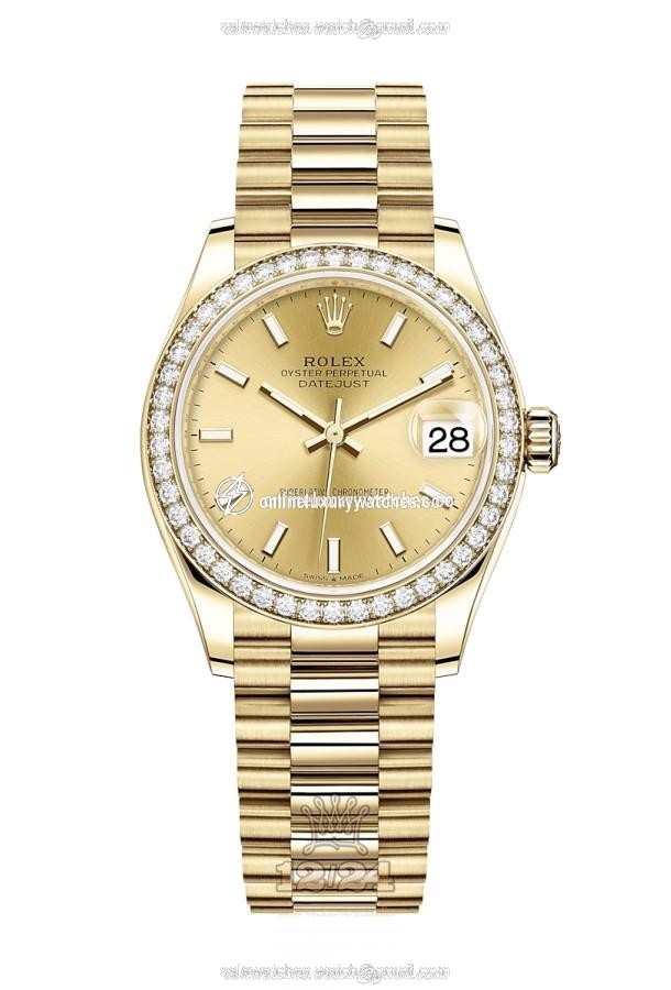 Rolex Datejust Watch 278288rbr-0022 31 mm Yellow gold Case Yellow Dial