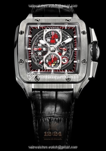 Cvstos Evosquare Watch Evosquare 45 Chrono Steel Black Dial Stainless steel Titanium Case Black Silver Dial