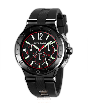 Bvlgari Diagono Watch 102160 DG42BBSCVDCH/1 42 mm Carbon Ceramics Case Black Dial