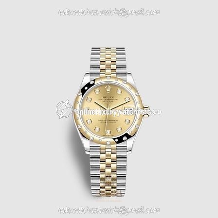 Rolex Datejust Watch 278343rbr-0026 31 mm Stainless steel Yellow gold Case Yellow Dial