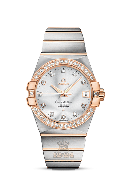 Omega Constellation Watch 123.25.38.21.52.001 38 mm Steel / Pink gold Case Silver Dial