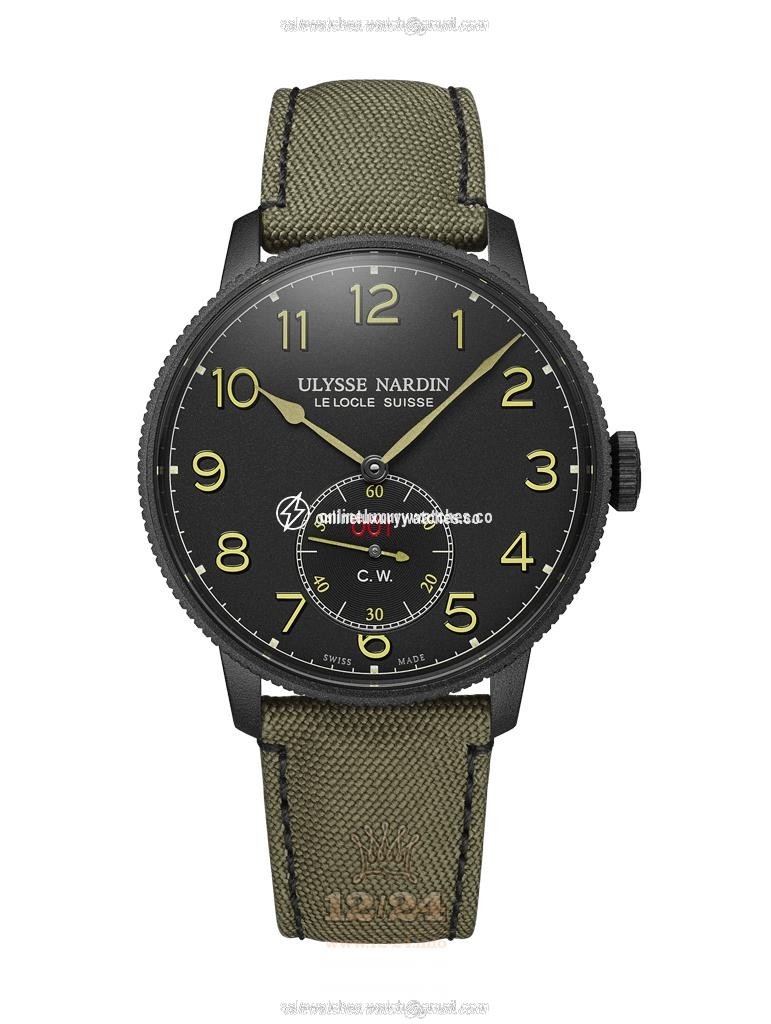 Ulysse Nardin Marine Watch 1183-320LE/BLACK 44 mm Stainless steel DLC coating Case Black Dial