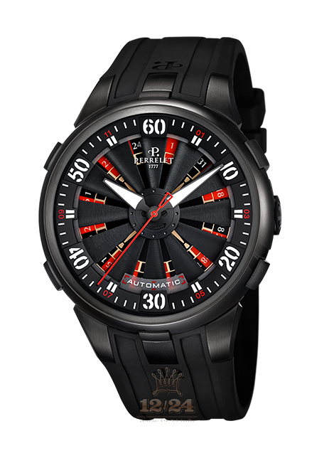 Perrelet Turbine Watch A4054/1 48 mm Stainless steel PVD coating Case Black Dial
