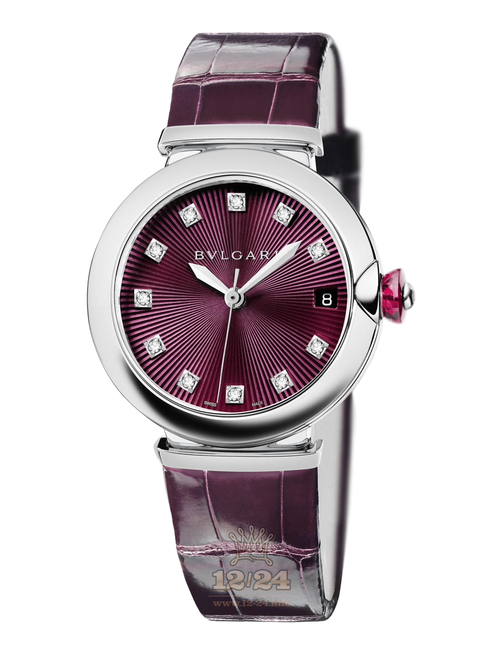 Bvlgari Lvcea Watch 102563 LU36C7SLD/11 36 mm Stainless steel Case Purple Dial