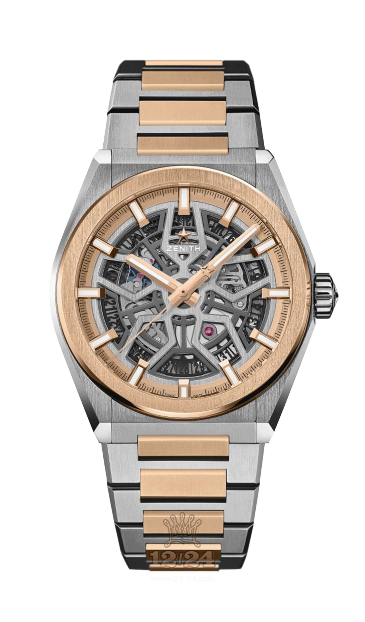 Zenith Defy Watch 87.9001.670/79.M9001 41 mm Pink gold Titanium Case Gray Golden Dial