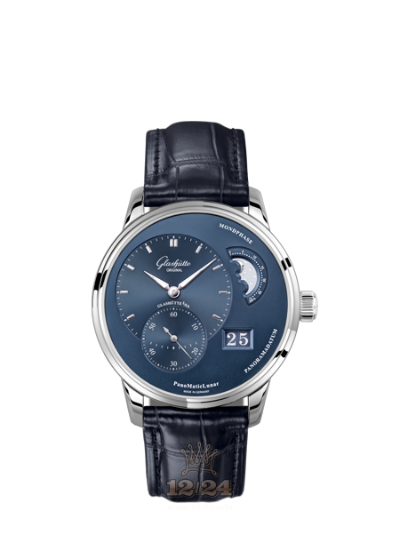 Glashutte Pano Watch 1-90-02-46-32-35 40 mm Stainless steel Case Dark blue Dial