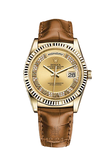 Rolex Day-Date Watch 118138-0078 36 mm Yellow gold Case Golden Dial