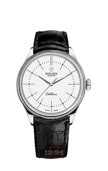Rolex Cellini Time Watch 50509-0016 39 mm White gold Case White Dial