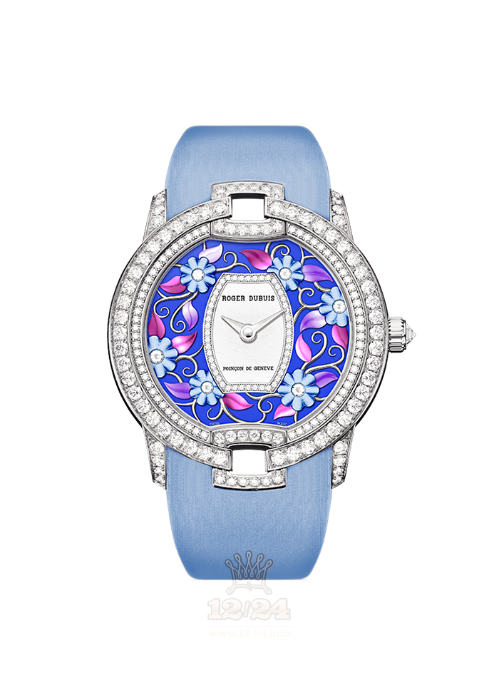 Roger Dubuis Velvet Watch RDDBVE0055 36 mm White gold Case Pink Dark blue Painted Dial
