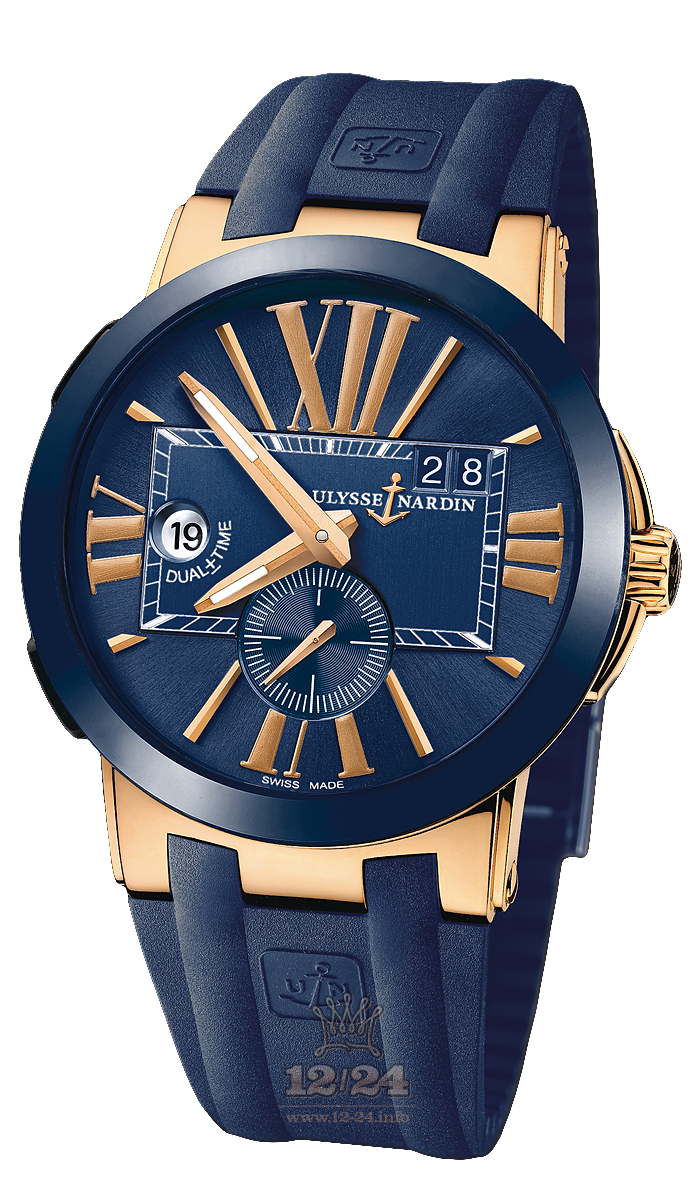 Ulysse Nardin Executive Watch 246-00-3/43 43 mm Pink gold Ceramics Case Blue Dial