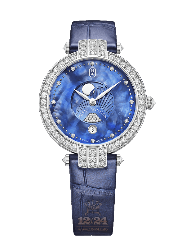 Harry Winston The Premier Collection Watch PRNQMP36WW002 36 mm White gold Case Dark blue Dial